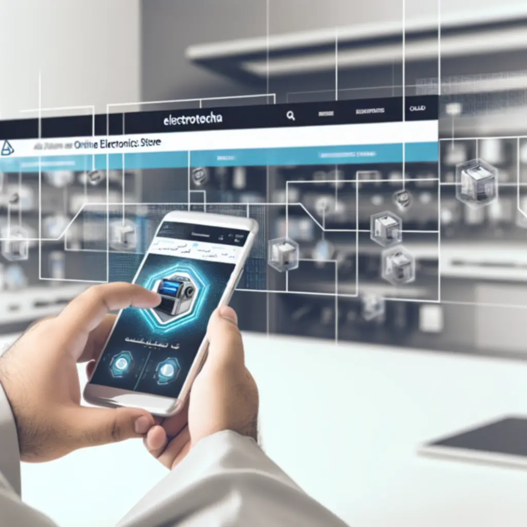 Zakupy elektronicznych gadżetów na smartfonie